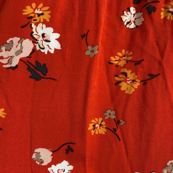 Isabel Maternity Red Floral Maxi Ruffle Dress Size Medium - Picture 9 of 9